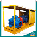 Horizontal water powered hydraulic ram pump